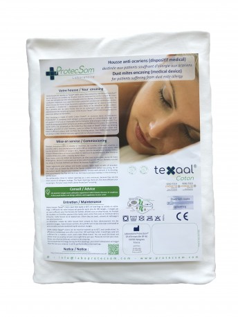 Sac de couchage anti-acariens Texaal® avec housse d'oreiller intégrée